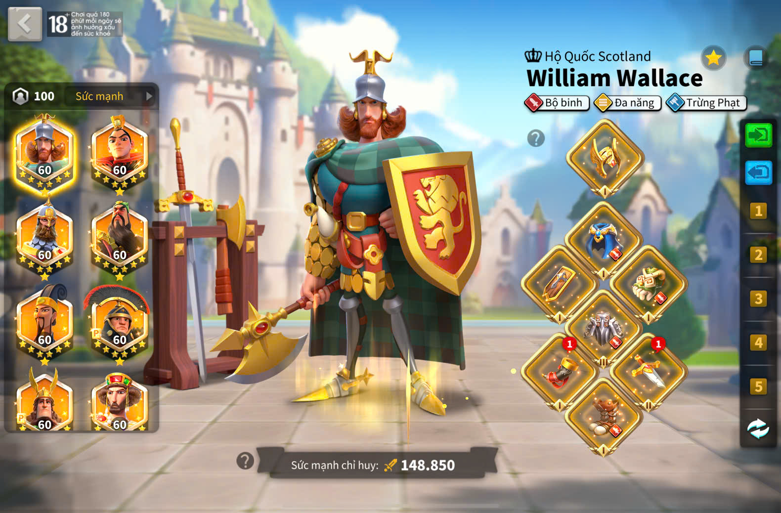 ACC VIP 16 mãx 15 cam 5 sét đồ