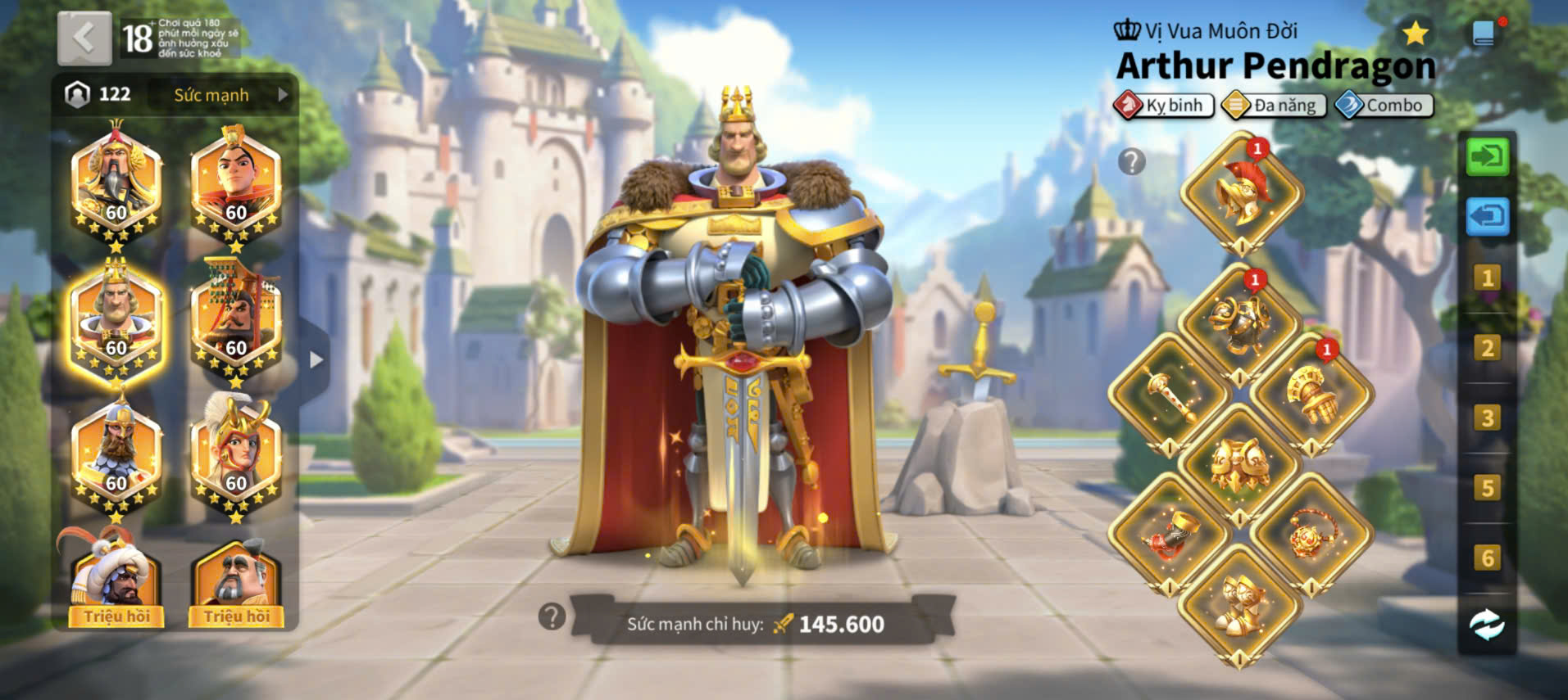 ACC VIP 18 gần full 5 sét đủ vé 