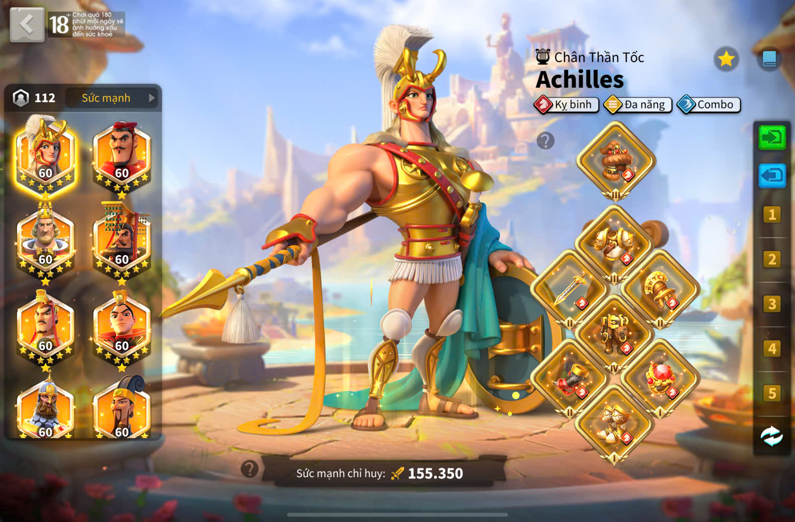 ACC VIP 18 full 6 sét đồ 2 sét talen kỵ bộ nhiều talen 